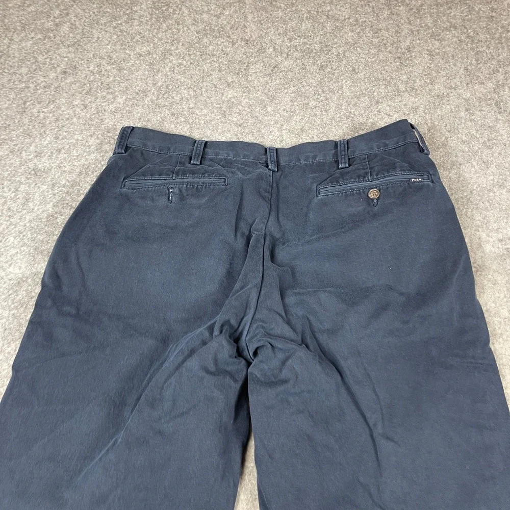Polo Ralph Lauren Mens Classic Fit Chino Pants Navy Blue Cotton‎ Twill 34x31